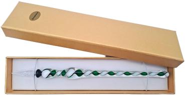 Tintenschreiber (transp./grün-weiß gedreht)